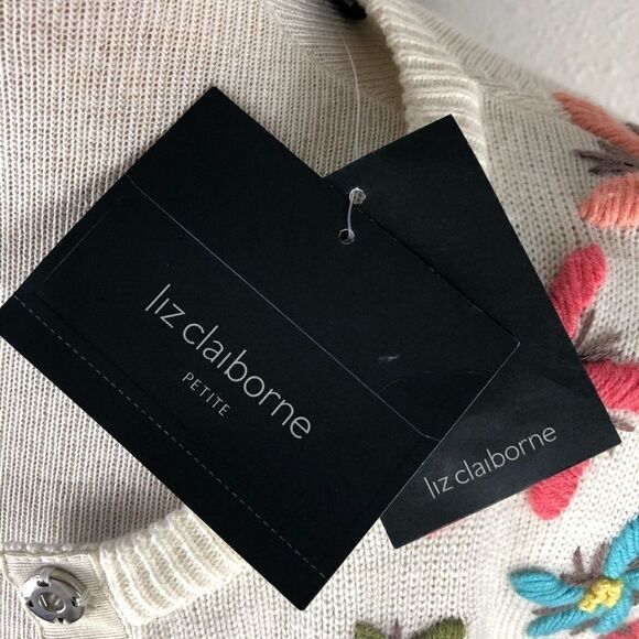 NWT Liz Claiborne Romantica Floral Cardigan Size M - Picture 8 of 8